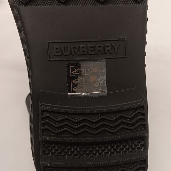 Burberry Women's Flinton Check Black/Charcoal Rain Booties - EU39/US9 - Picture 14 of 16